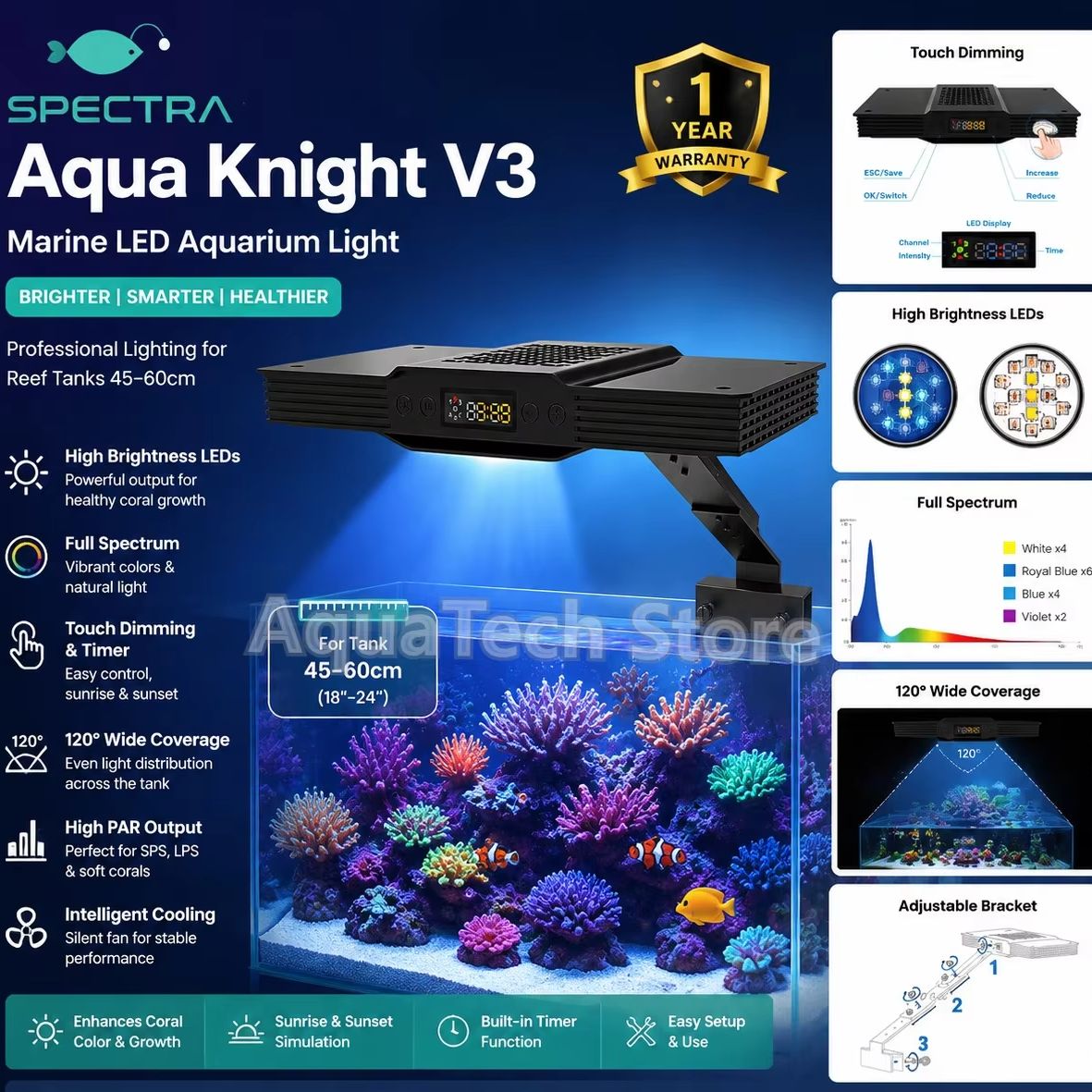 Marine Coral - Spectra Aqua Knight V3 75 W