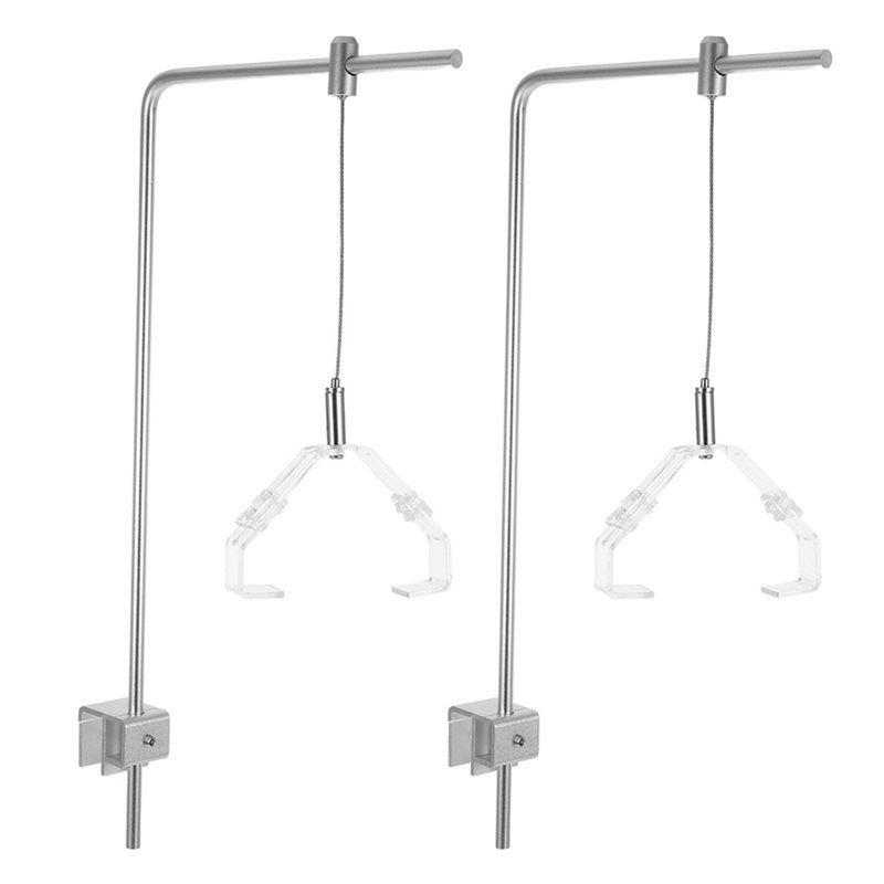 Saltwater Tank - AB41-2Pcs Aquarium-Lichtständer, Aluminiumhalterung mit Clip, Aquarium-Lampenhalter,