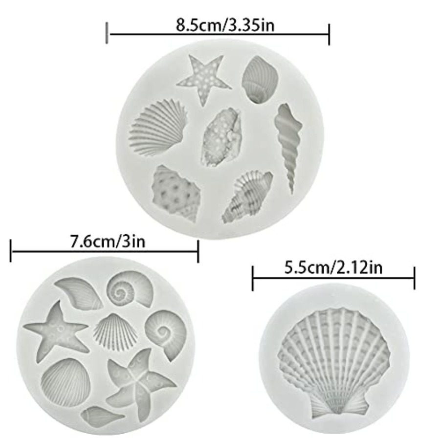 3-teiliges Silikon-Backformen- – Marine Coral Bewertung und Preis